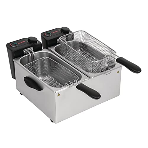 Caterlite Light Duty Fryer with Two 3.5L Tanks and Removable Inner Pot 2 x 2Kw