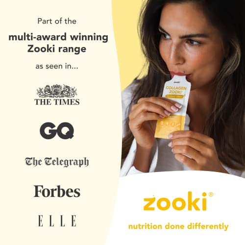 Zooki® Marine Liquid Collagen Sachets | Hydrolysed Marine Collagen Peptides | Support Skin, Hair, Nails, Joints & Muscles | (Citrus Lime, 14 Servings)