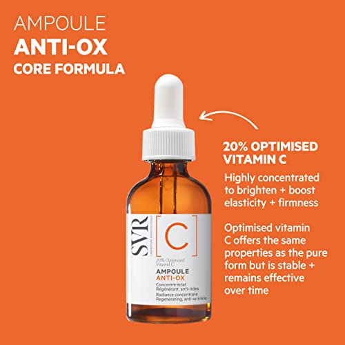 SVR Ampoule Anti-Ox Vitamin C Brightening Serum for Dull, Tired Skin and Uneven Skin-tone, 30 ml