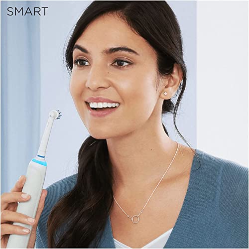 Oral-B Smart 7 Electric Toothbrush with Smart Pressure Sensor, App Connected Handle, 3 Toothbrush Heads & Travel Case, 5 Mode Display with Teeth Whitening, Gift Set, 2 Pin UK Plug, 7000N, Blue