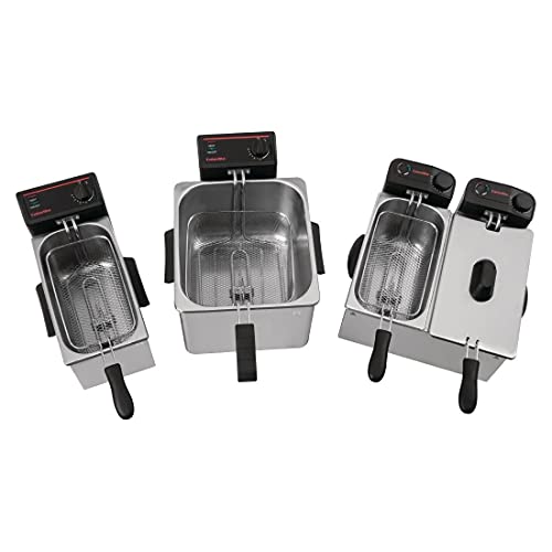 Caterlite Light Duty Fryer with Two 3.5L Tanks and Removable Inner Pot 2 x 2Kw