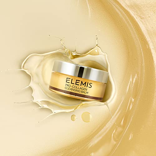 Elemis Pro-Collagen Cleansing Balm, 3-in-1 Deep Cleansing Milk to Nourish & Renew, Facial Cleanser Infused with Rose & 9 Essential Oils, Makeup Remover for a Glowing Complexion, Skin Cleanser 100 g