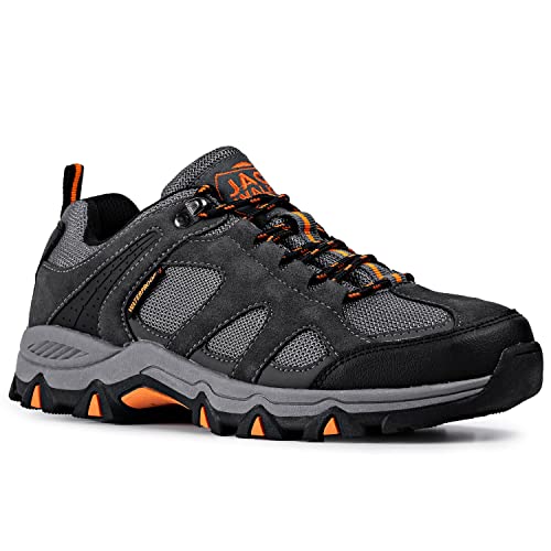 Jack Walker Walking Trainers Men & Shoes: Lightweight Comfortable for Walkers & Long Treks | JW011 (13 UK) Grey