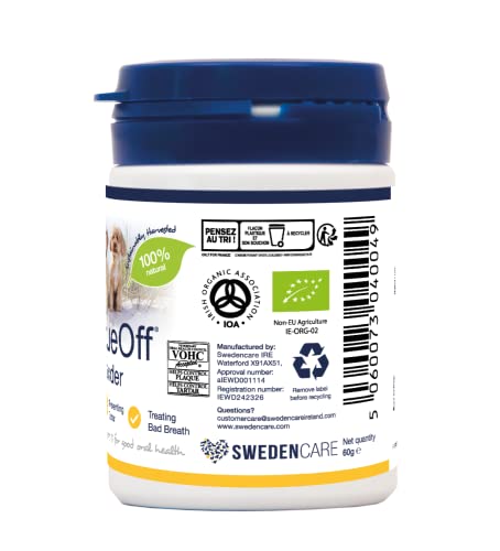 ProDen PlaqueOff Powder 60g | For Small Dogs | Bad Breath, Plaque, Tartar (Packaging may vary)