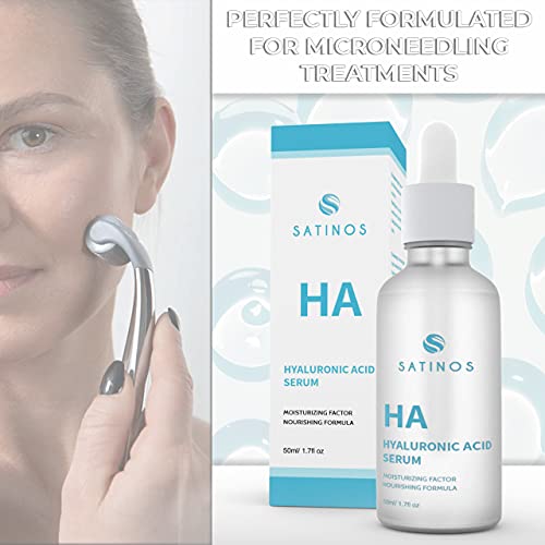 Hyaluronic Acid Serum Vitamin C For Face With Vitamin E and Aloe Vera | Microneedling Serum for Derma Roller | Anti Aging Hydrating Serum | Anti Wrinkle and Solution for Acne Scars | 50 ml