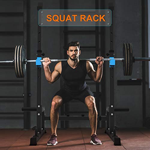 JX FITNESS Squat Rack Multi-Function Barbell Rack Height Adjustable Dip Stand Home Gym Weight Lifting Bench Press Dip Station Push up Portable Strength Training Dumbbell Rack