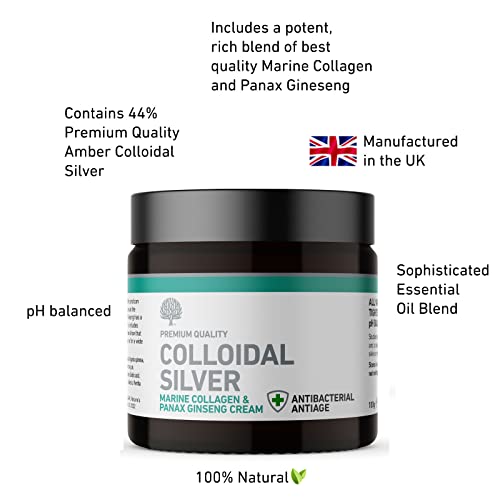 Nature's Greatest Secret All Natural Premium Quality Colloidal Silver Marine Collagen and Panax Ginseng Antiaging Cream 100g