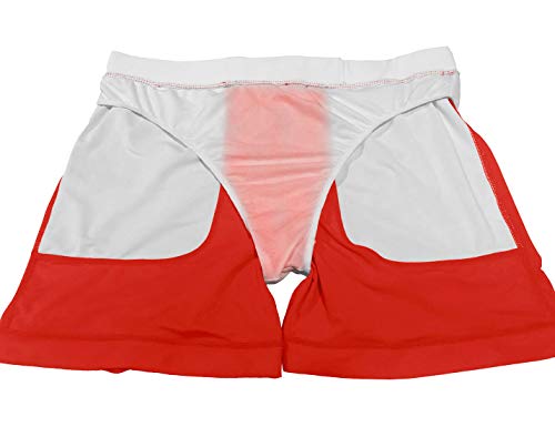 KEFITEVD Men's Quick Dry Swim Trunks Beach Surf Shorts Sexy Slim Stretchy Spa Briefs Elastic Waist Short Board Pants , Red, 34