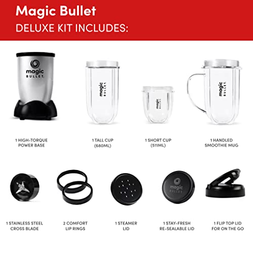 The Original Magic Bullet Blender, Mixer & Food Processor 11-Piece Set (Black) (As Seen on High Street TV)