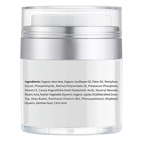 Retinol Moisturizer Cream,ETRONG Anti-aging Wrinkle Night/Day Cream for Face and Eye with 2.5% Retinol,Hyaluronic,Vitamin E and Jojoba Oil (50 ml)