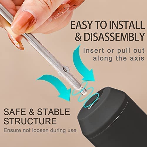 Cordless Hand Mixer, LHBD Electric Whisk USB Rechargeable Handheld Electric Mixer with 3-speed Self-Control, 304 Stainless Steel Beaters & Balloon Whisk, for Gifts, Butter Tarts, Cakes, Cookies