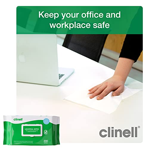 Clinell Universal Cleaning and Disinfectant Wipes for Surfaces (BCW200) - The Original Pack of 400 Regular Wipes - Multi Purpose Wipes, Kills 99.99% of Germs, Effective from 10 Seconds