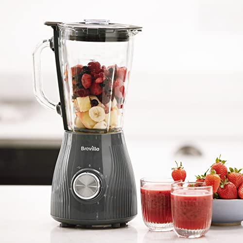 Breville Flow Jug Blender & Smoothie Maker | 700W | 1.75L Glass Jug | Slate Grey [VBL242]