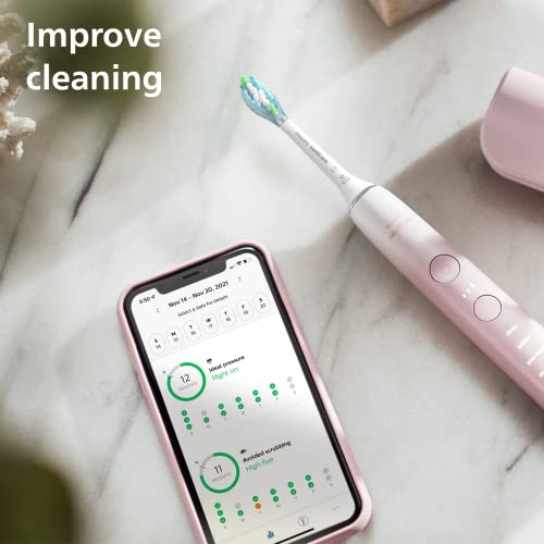 Philips Sonicare DiamondClean 9000 Series Power Electric Toothbrush Special Edition - Sonic Brush, Pink, with 1 x C3 Premium Plaque Control Brush Head (Model HX9911/84)