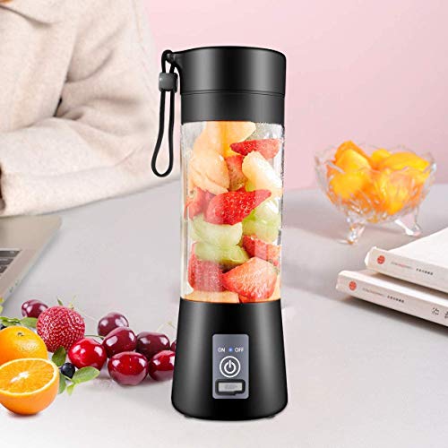 YurDoca Portable Blender, Personal Blender for Shakes and Smoothies, Personal Size Blenders with USB Rechargeable Mini Fruit Juice Mixer, Mini Juicer Smoothie Blender Bottles Travel 380ML