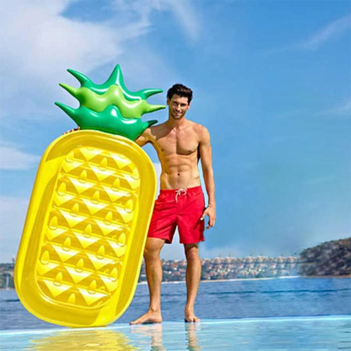 Neluxfe Inflatable Pool Floats for Adults, Lilo Pool Inflatables Water Hammock Inflatable Pool Chair Pool Lounger, Swimming Pool Inflatables for Adults Kids Summer Beach Party Pool Toys (Pineapple)