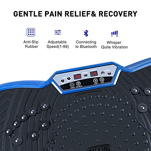 bigzzia Vibration Plate with Rope Skipping, Whole Body Workout Vibration Fitness Platform Massage Machine for Home Training and Shaping, 99 Levels