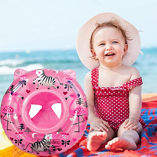 Baby Swimming Float, Inflatable Baby Swimming Ring with Seat Baby Float Ring for 3-36 Months Toddlers Kids Children （PINK）