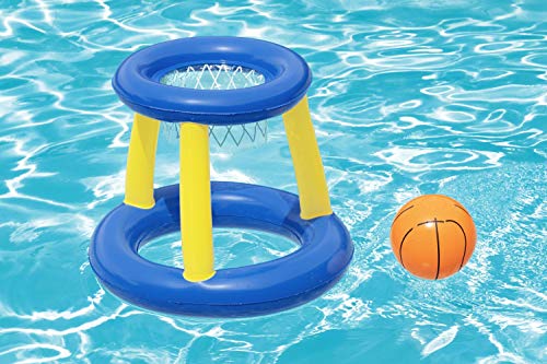 Bestway 52418 Splash N Hoop Inflatable Basketball Swimming Set, Floating Pool Game, Orange