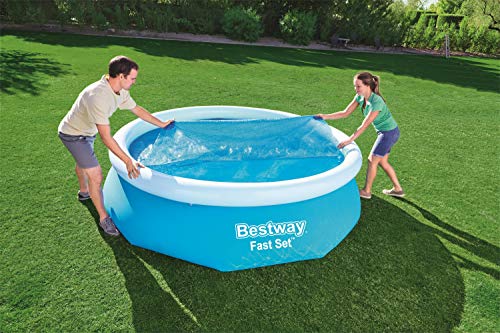 Bestway BW58241 10 feet Steel Pro Frame, Solar Swimming Pool Cover, Blue