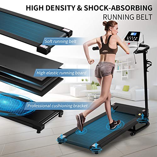 VOSAREA Folding Electric Treadmill for Home, 1.5 HP Motor Foldable Motorised Treadmill with LCD Display,Walking Running Machine for Home Gym Office Fitness Workout Exercise Jogging (Shipping from UK)