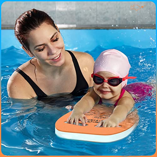 HeySplash Swim Kickboard for Kids, Swimming Training Kickboard, Cute Pattern Swim Training Aid for Children, Pool Exercise Equipments for Beginning Swimmers Safety Swim Board Auxiliary - Orange