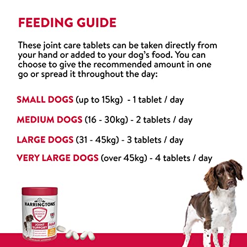 Harringtons Advanced Science Adult Dog Dog Joint Care Supplements – 300x Tablets with High Source of Omega 3, Vitamin C & E.