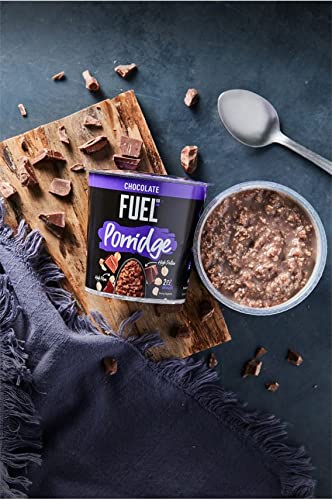 FUEL10K Porridge Pots, Chocolate - 8x70g - High Protein On The Go Breakfast