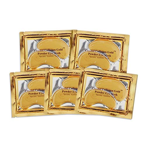 24K Gold Bio Collagen Crystal Face Mask + Eye Mask + Lip Mask, Anti ageing Skin Care (5pairs/set)