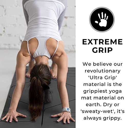 Plyopic Ultra-Grip Pro Yoga Mat – EXTREME Non-Slip Performance. Comfortable and Sweat Resistant. Alignment Line. Long, Wide, Thick. For Yoga, Pilates, Exercise, Workout, Bikram and Hot Yoga