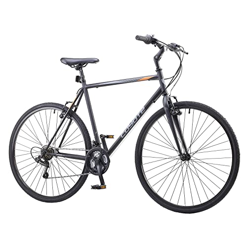 Coyote ABSOLUTE Gent's HYBRID Bike With 700C Wheels 18-Inch Steel Frame, 18 speed Sunrun Gearing, V-Brake, Black Colour