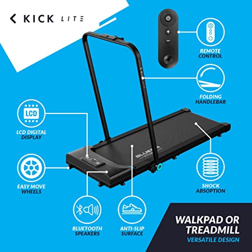 Bluefin Fitness Walking Pad | Treadmill for Under the Desk | Perfect for your home and Foldable | Compact Walking Pad Treadmills | Kinomap Connectivity | Lightweight with Folding Handlebar