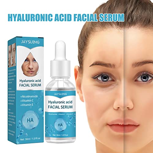 LOVOICE Hyaluronic Acid Face Serums,30ml Hyaluronic Acid Serums with Vitamin C,Oil Control Anti-Aging Skin Face Care,Skin Moisturizing Whitening Facial Essence