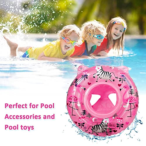 Baby Swimming Float, Inflatable Baby Swimming Ring with Seat Baby Float Ring for 3-36 Months Toddlers Kids Children （PINK）