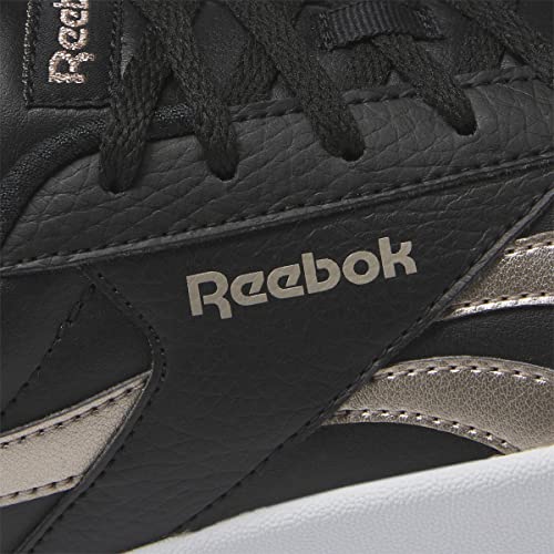 Reebok Women's Smash Edge S Sneaker, Core Black/Footwear White/Sleek Met, 8.5 UK