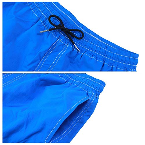 Tansozer Mens Swimming Shorts Quick Dry Swim Shorts Swimming Trunks Men Beach Shorts Waterproof Board Shorts with Pockets Surf Shorts Mesh Lining Grey M