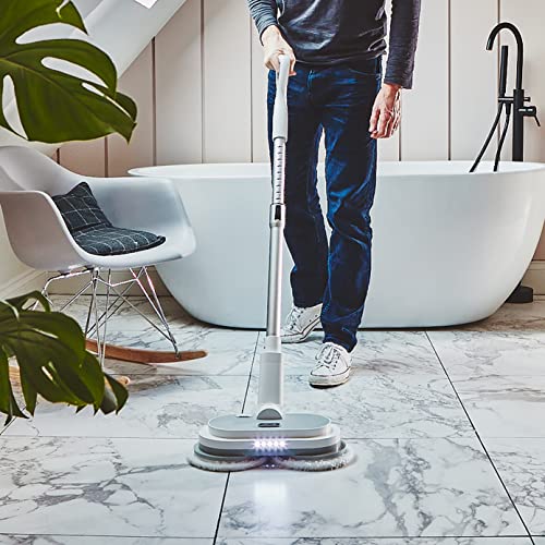 AirCraft PowerGlide City+ Compact Cordless Rechargeable Hard Floor Cleaner And Polisher With 8 Machine-Washable Microfibre Pads For Multi-Surface Cleaning at Home