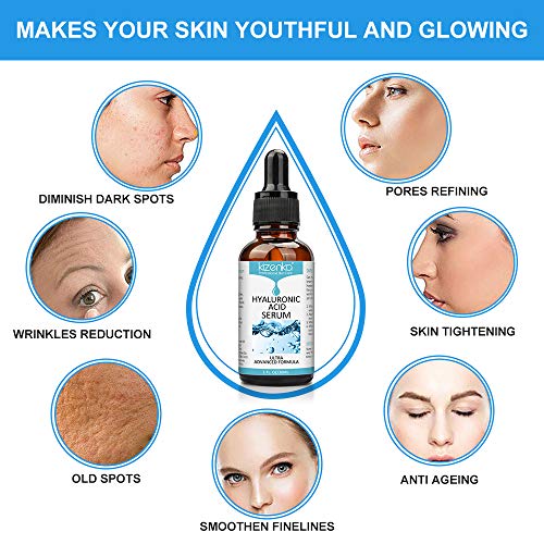 Hyaluronic Acid Serum for Dry Skin, Natural Anti Ageing & Anti Wrinkle Serum for Skin Face, Face Serum, Best Choice for Skin Care and Neck - 30ml