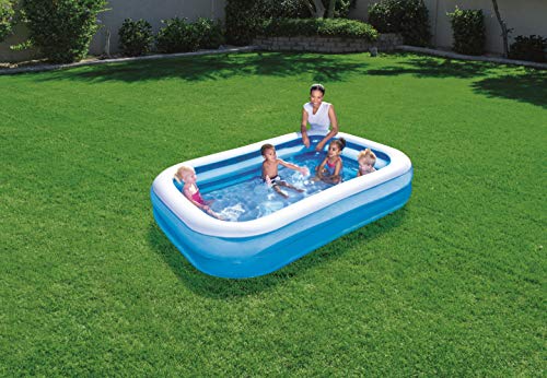 Bestway Family Pool, rectangular pool for children, easy to assemble, blue, 262 x 175 x 51 cm