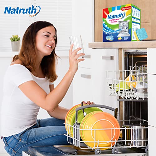 NATRUTH Dishwasher Cleaner And Deodorizer Tablets -30 Pack for Deep Cleaning, Deodorizing & Protecting, Prevents Buildup for Optimal Dishwasher Performance