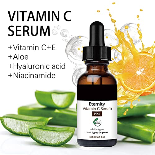 EELHOE Eternity Vitamin C Serum PRO, 30 Ml EELHOE Vitamin C Serum, Vitamin C Serum for Face with Hyaluronic Acid, EELHOE Vitamin C Serum for Face Dark Spots (1 Pc)