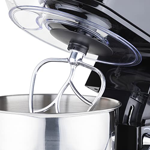 Vitinni Stand Mixer | 6L Stainless Steel Bowl | Digital Timer | Includes Whisk, Flat Beater & Dough Hook | Easy Dial Control | Splash Guard Included | Black