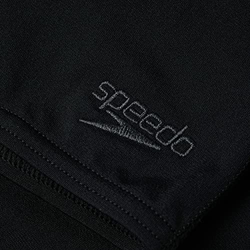 Speedo Boy's ECO Endurance+ Aquashort, Comfortable Fit, Adjustable Design, Extra Flexibility, Black, 11-12 Years