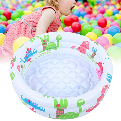 Paddling Pools for Kids Toddlers Inflatable Baby Bath Swimming Pool 60-90cm 3 Ring Paddling Pool with Inflatable Safety Bubble Floor Small Paddling Pool for Baby Toddlers Kids Garden（60cm）