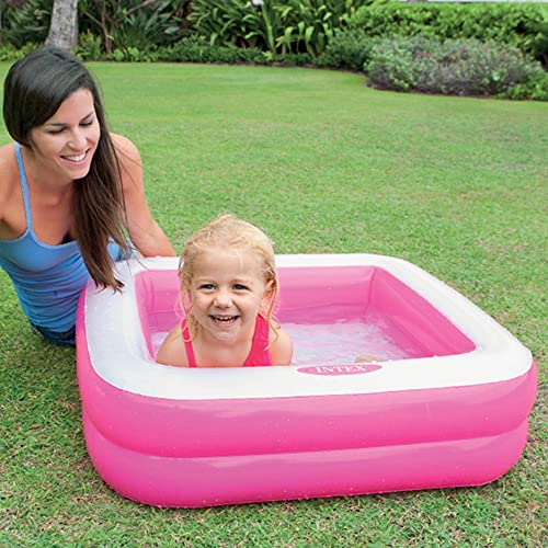 Intex inflatable square paddling pool 86x86x25 cm, Random Colors (pink or lime green), 1 unit