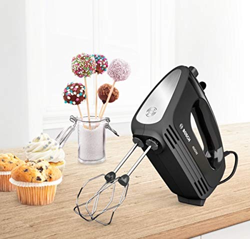 Bosch CleverMixx MFQ2420BGB Hand Mixer, 400 W - Black & Stainless Steel