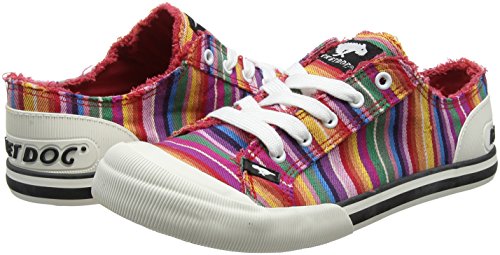 Rocket Dog Women's Jazzin Trainers, Red Eden Stripe, 8 UK