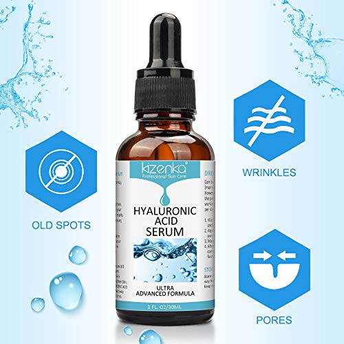 Hyaluronic Acid Serum for Dry Skin, Natural Anti Ageing & Anti Wrinkle Serum for Skin Face, Face Serum, Best Choice for Skin Care and Neck - 30ml