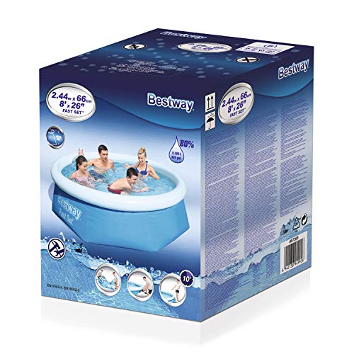 Bestway 57265 Round Kids Inflatable Paddling Pool, Fast Set, 8 ft