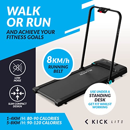 Bluefin Fitness Walking Pad | Treadmill for Under the Desk | Perfect for your home and Foldable | Compact Walking Pad Treadmills | Kinomap Connectivity | Lightweight with Folding Handlebar